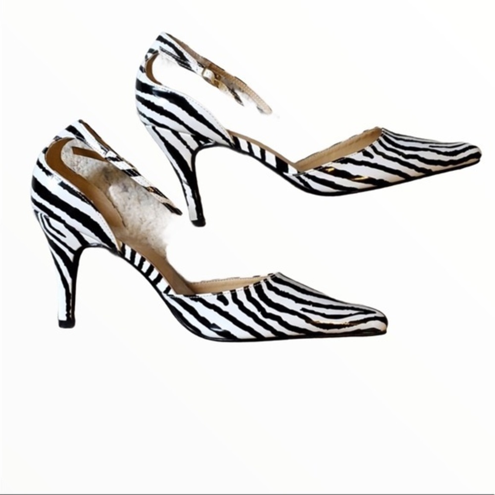 NEW BIJOU NEW YORK ZEBRA HEELS